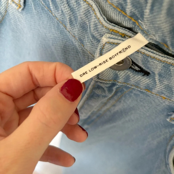 Rag & Bone Dre Low Rise Boyfriend Jeans Light Blue Wash Blossom Size 30 - Picture 4 of 7